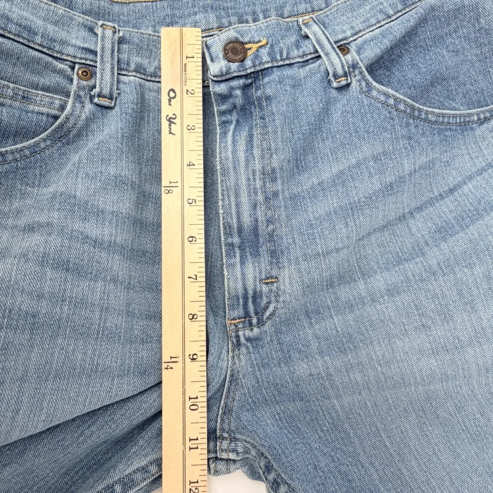 Wrangler Jeans Mens 34x29(hemmed to 27) Light Blue Straight Leg Premium Quality